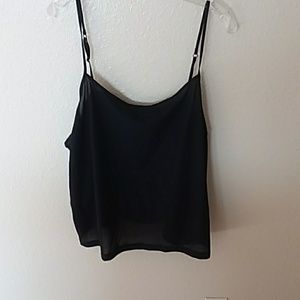 Sheer Black Camisole 2X